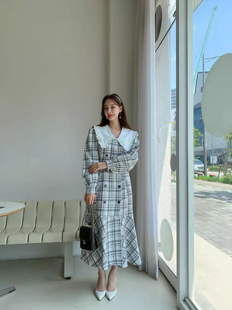 Vincent - Korean Women Fashion - #womensfashion - Check One-piece - 11