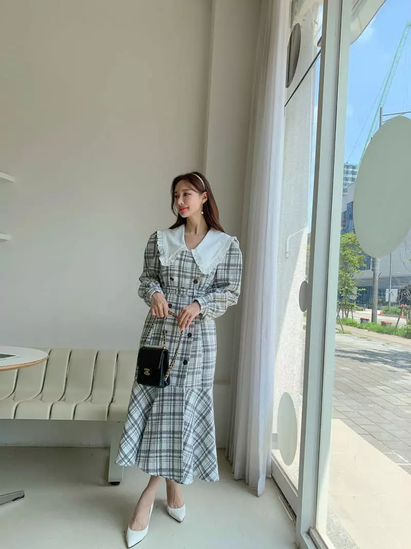 Vincent - Korean Women Fashion - #womensfashion - Check One-piece - 5