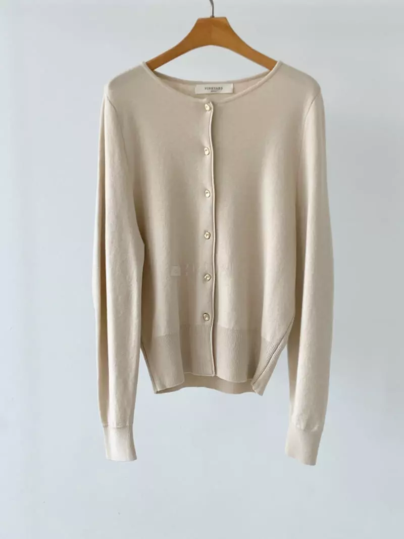 Vineyard - Korean Women Fashion - #momslook - Boat Neck Cardigan - 10
