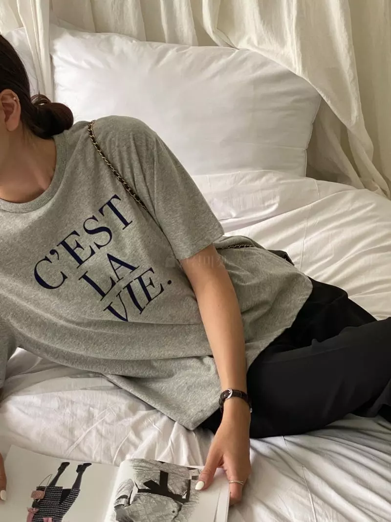 Vineyard - Korean Women Fashion - #momslook - Serabi Tee - 2