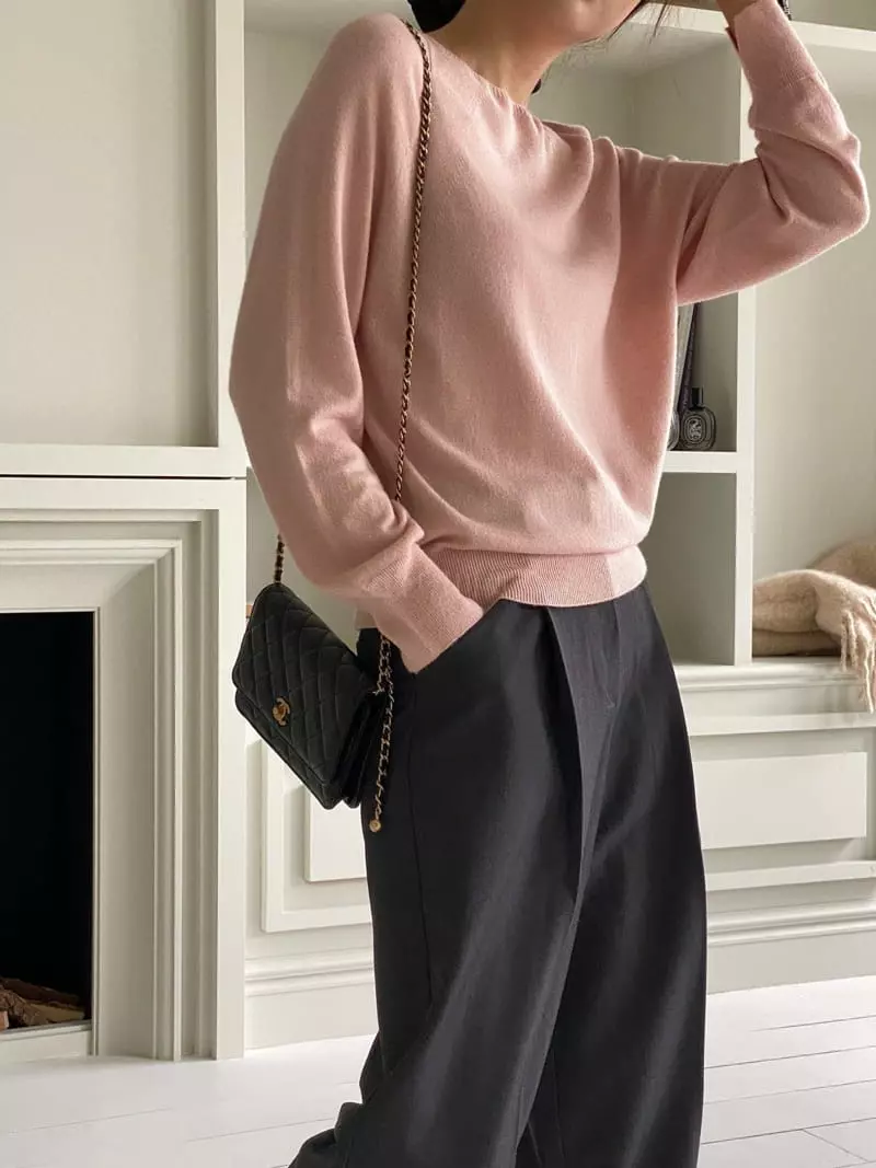 Vineyard - Korean Women Fashion - #momslook - Sweety Whole Gament Knit Tee