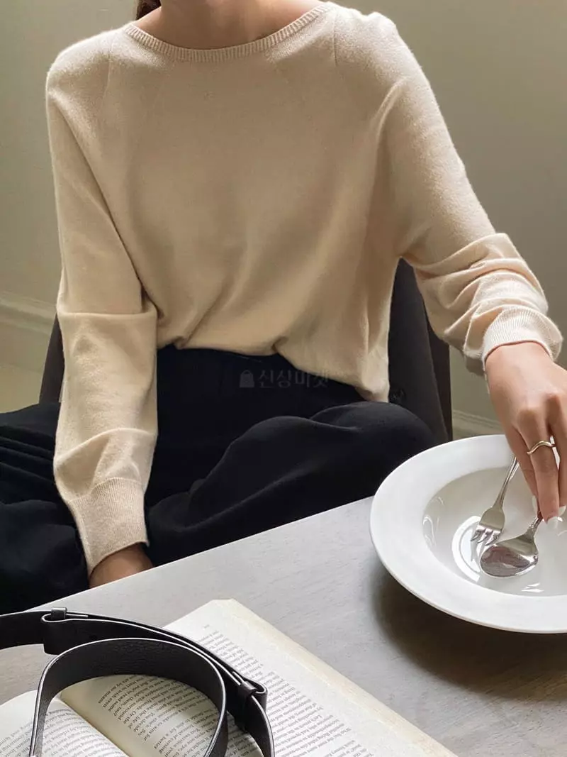 Vineyard - Korean Women Fashion - #momslook - Sweety Whole Gament Knit Tee - 7