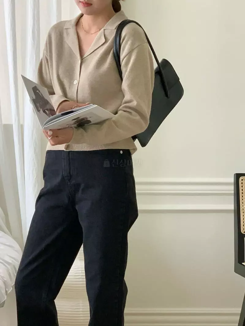Vineyard - Korean Women Fashion - #momslook - Tailot Collar Cardigan - 10