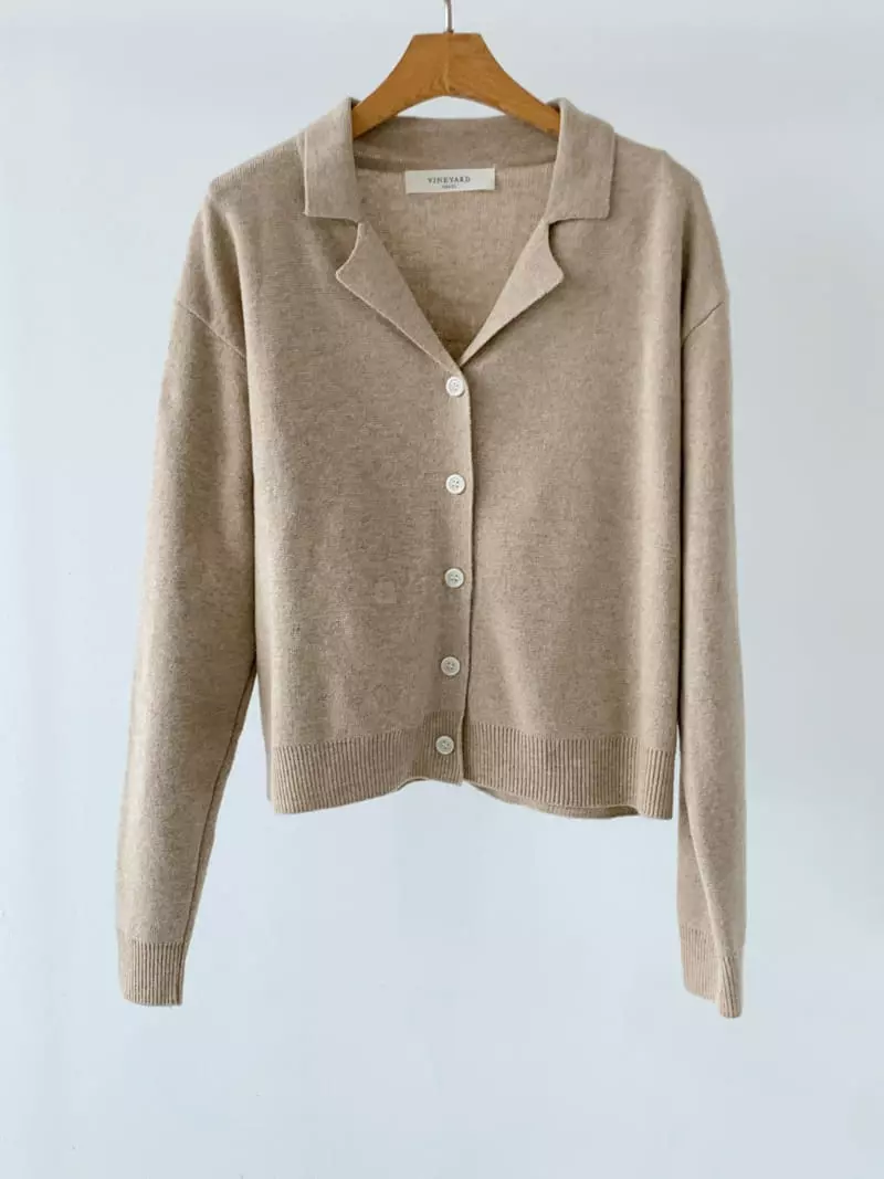 Vineyard - Korean Women Fashion - #momslook - Tailot Collar Cardigan - 11