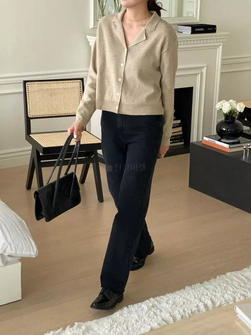 Vineyard - Korean Women Fashion - #momslook - Tailot Collar Cardigan - 8
