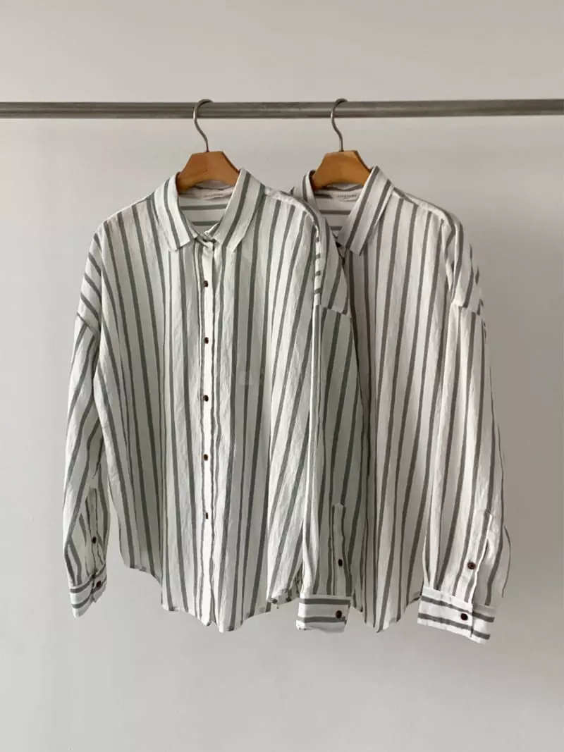 Vineyard - Korean Women Fashion - #momslook - Ton Stripes Shirt - 10