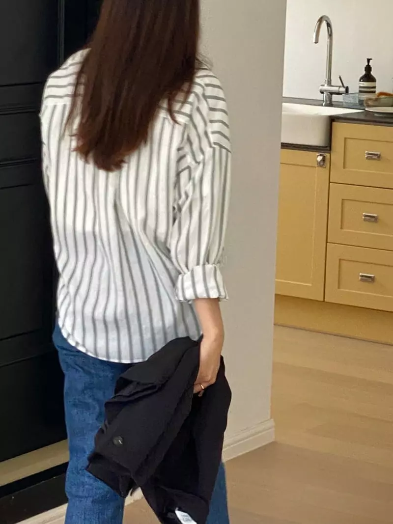 Vineyard - Korean Women Fashion - #womensfashion - Ton Stripes Shirt - 4