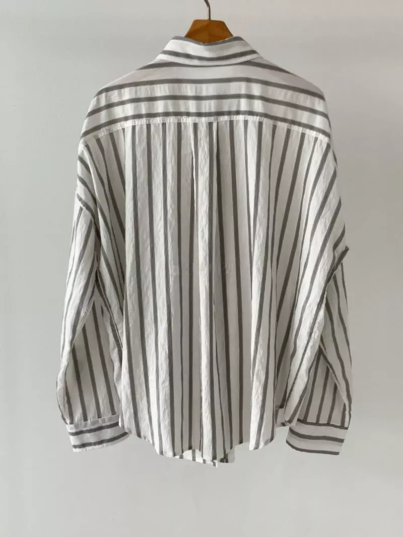 Vineyard - Korean Women Fashion - #momslook - Ton Stripes Shirt - 8