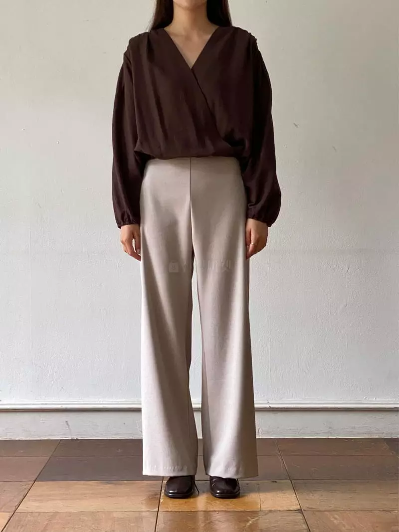 Vineyard - Korean Women Fashion - #momslook - From Wrap Blouse - 3