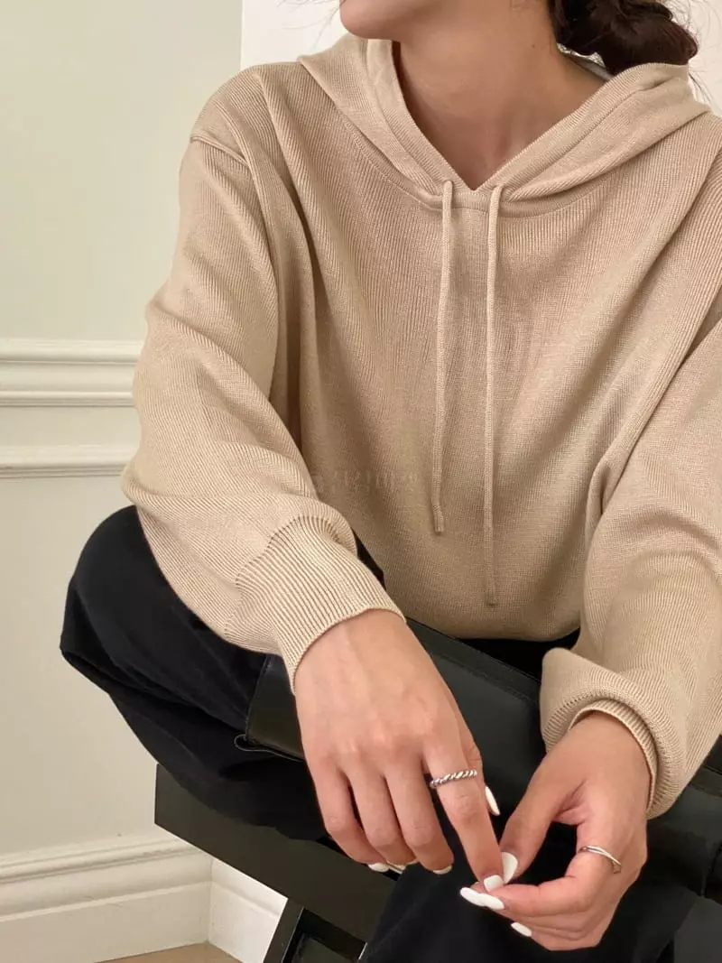 Vineyard - Korean Women Fashion - #shopsmall - Maro Hoody Knit Tee - 2