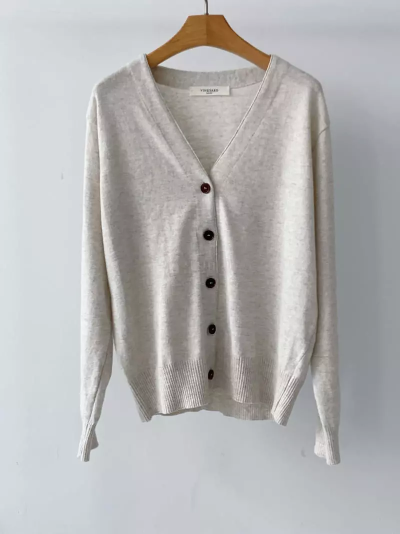 Vineyard - Korean Women Fashion - #thelittlethings - Loose Fit V Cardigan - 6