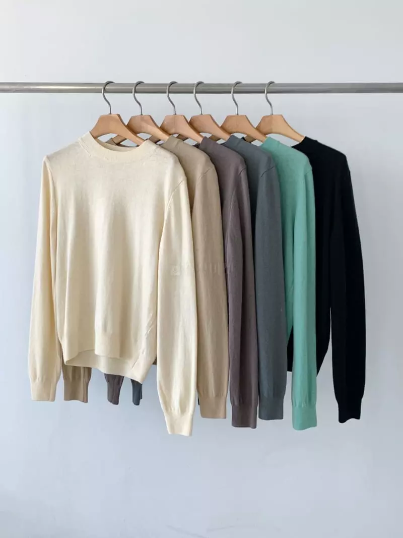 Vineyard - Korean Women Fashion - #vintagekidsstyle - Frim Cash Knit Tee - 11