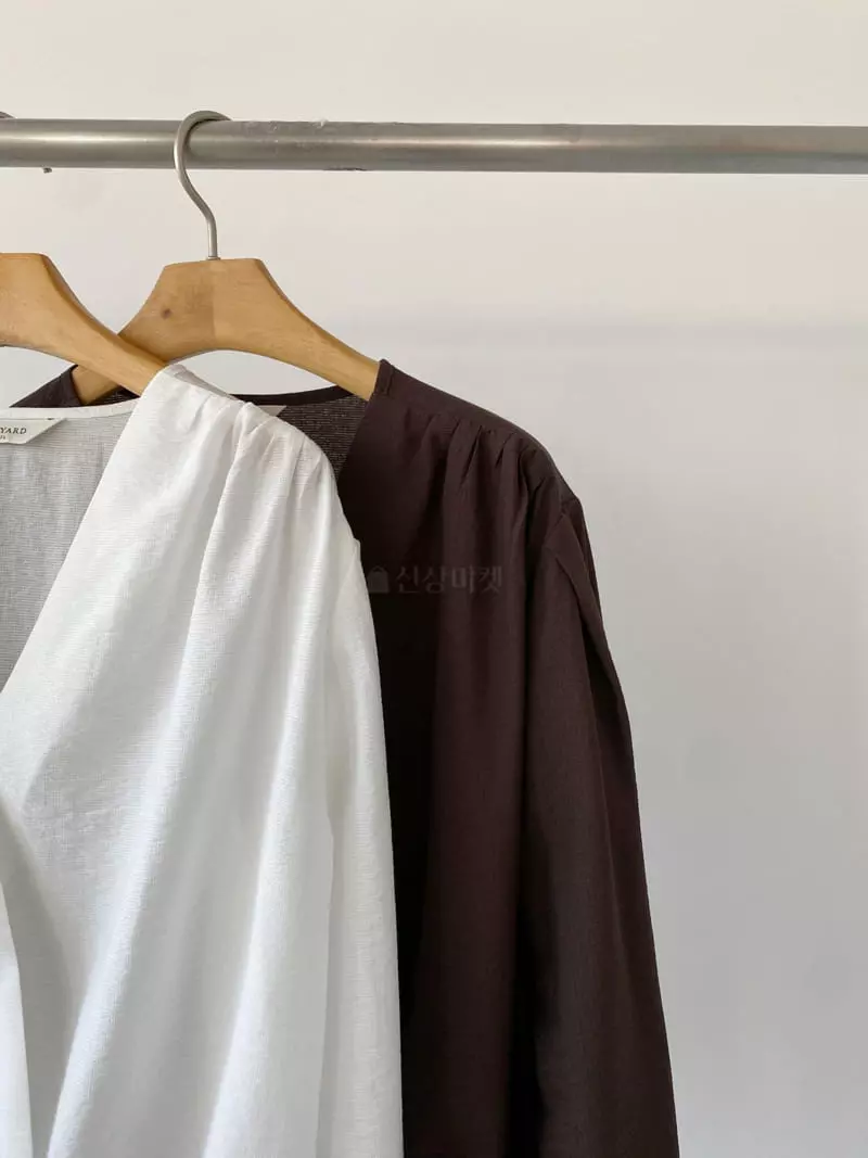 Vineyard - Korean Women Fashion - #vintagekidsstyle - From Wrap Blouse - 10