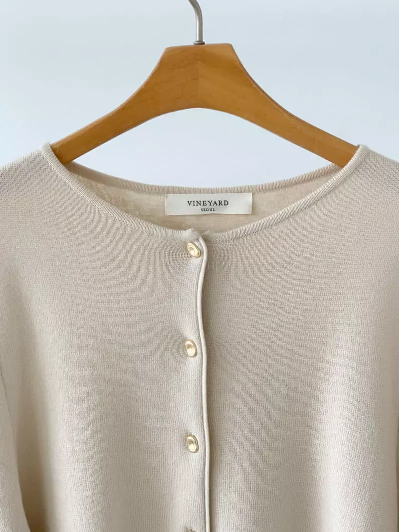 Vineyard - Korean Women Fashion - #womensfashion - Boat Neck Cardigan - 11