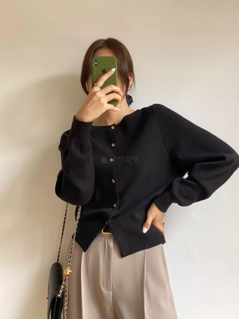 Vineyard - Korean Women Fashion - #womensfashion - Boat Neck Cardigan - 7