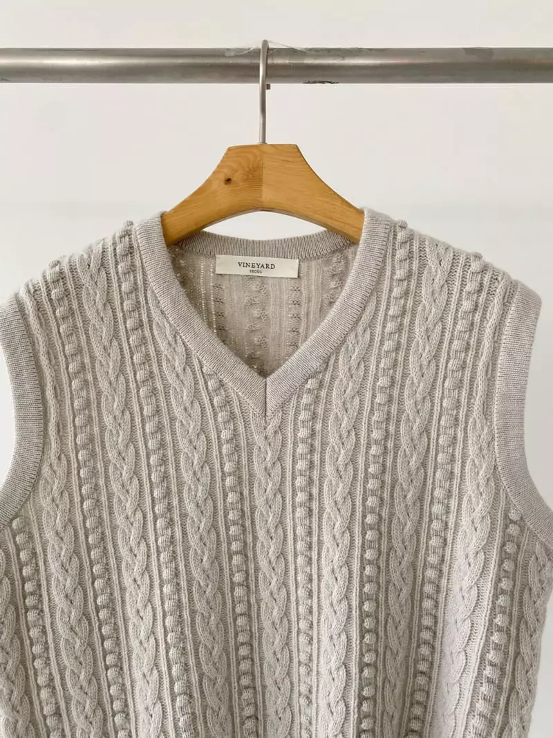 Vineyard - Korean Women Fashion - #womensfashion - Brick S Pain  V Knit Tee - 12