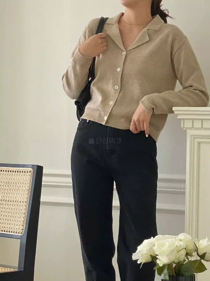 Vineyard - Korean Women Fashion - #womensfashion - Tailot Collar Cardigan