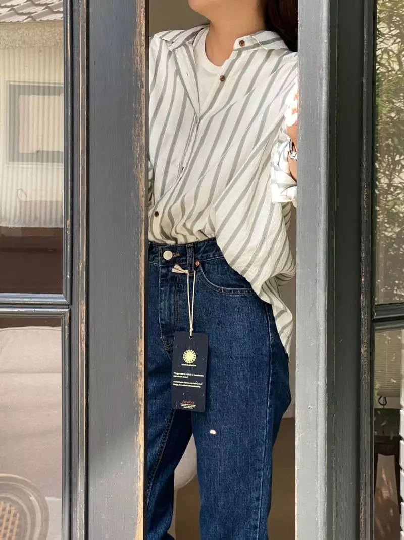 Vineyard - Korean Women Fashion - #womensfashion - Ton Stripes Shirt