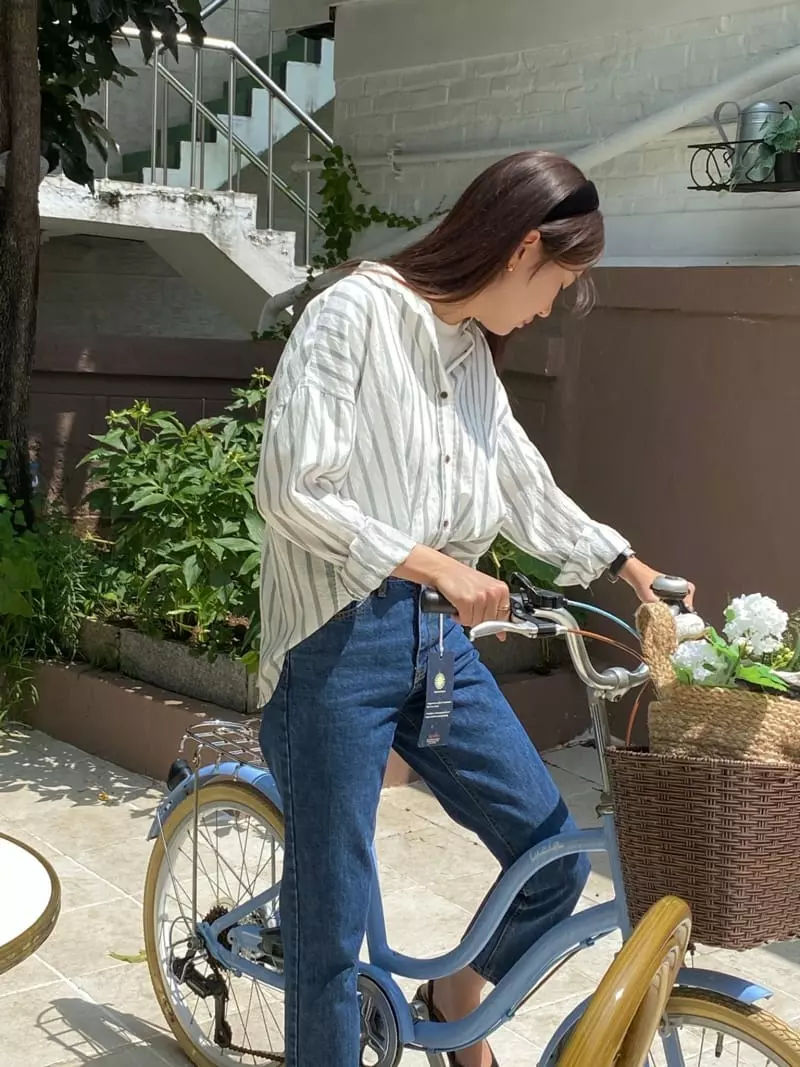 Vineyard - Korean Women Fashion - #womensfashion - Ton Stripes Shirt - 5