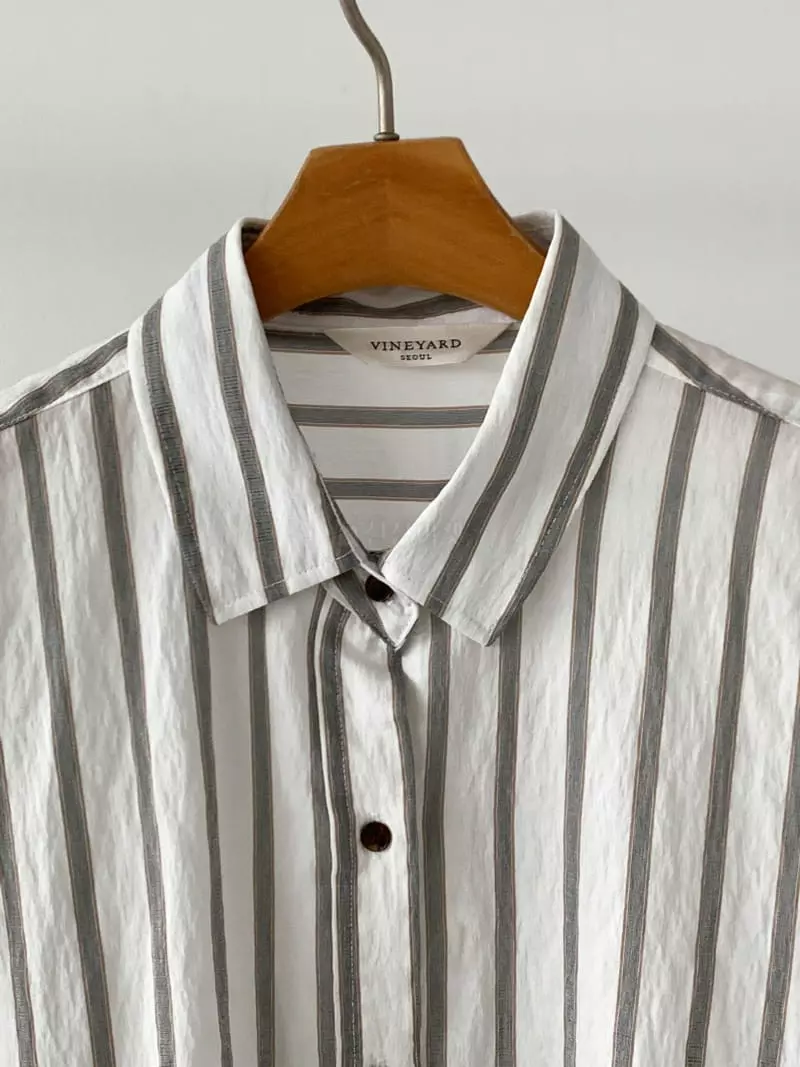 Vineyard - Korean Women Fashion - #womensfashion - Ton Stripes Shirt - 7