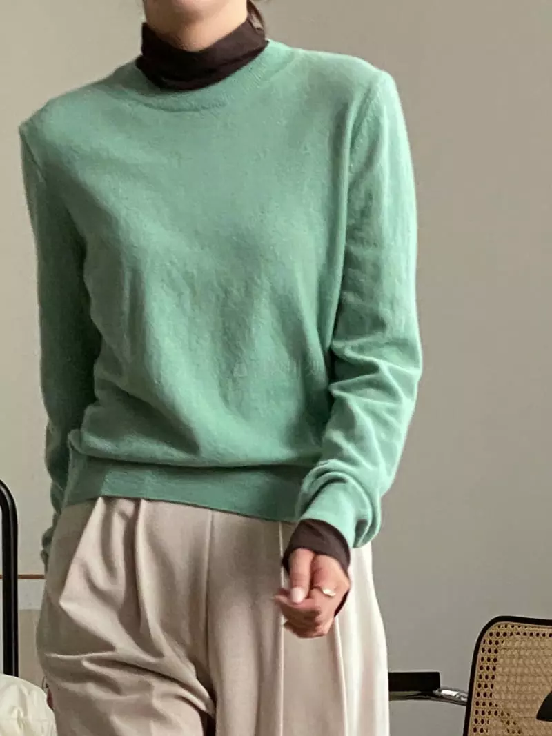 Vineyard - Korean Women Fashion - #womensfashion - Frim Cash Knit Tee