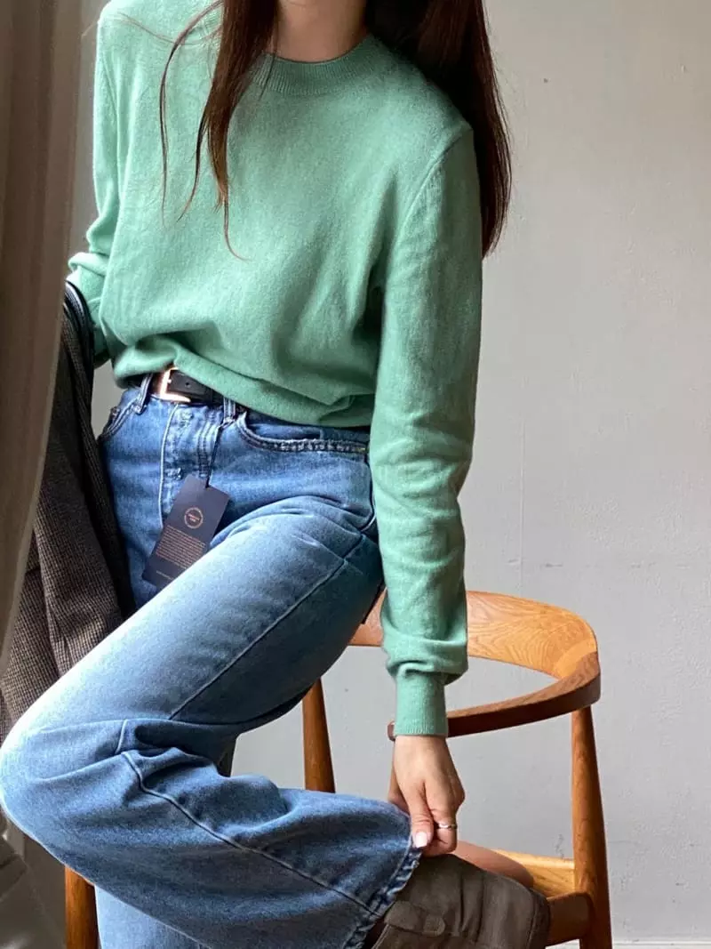 Vineyard - Korean Women Fashion - #womensfashion - Frim Cash Knit Tee - 3