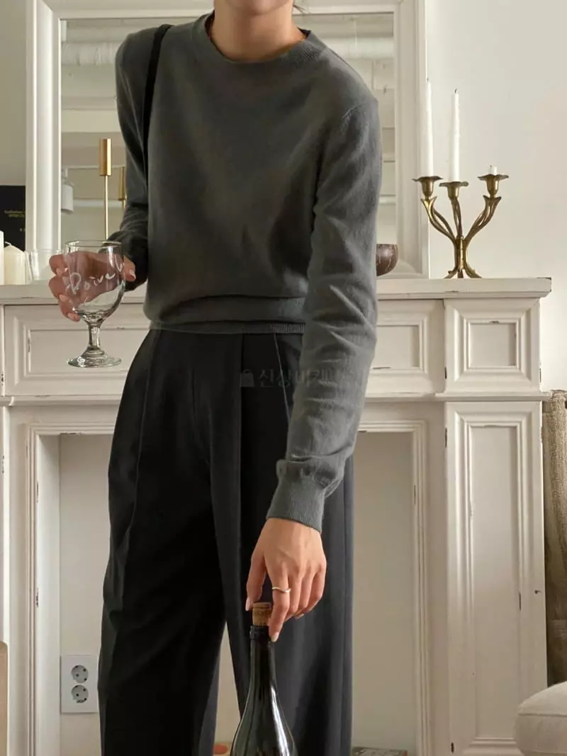 Vineyard - Korean Women Fashion - #womensfashion - Frim Cash Knit Tee - 5