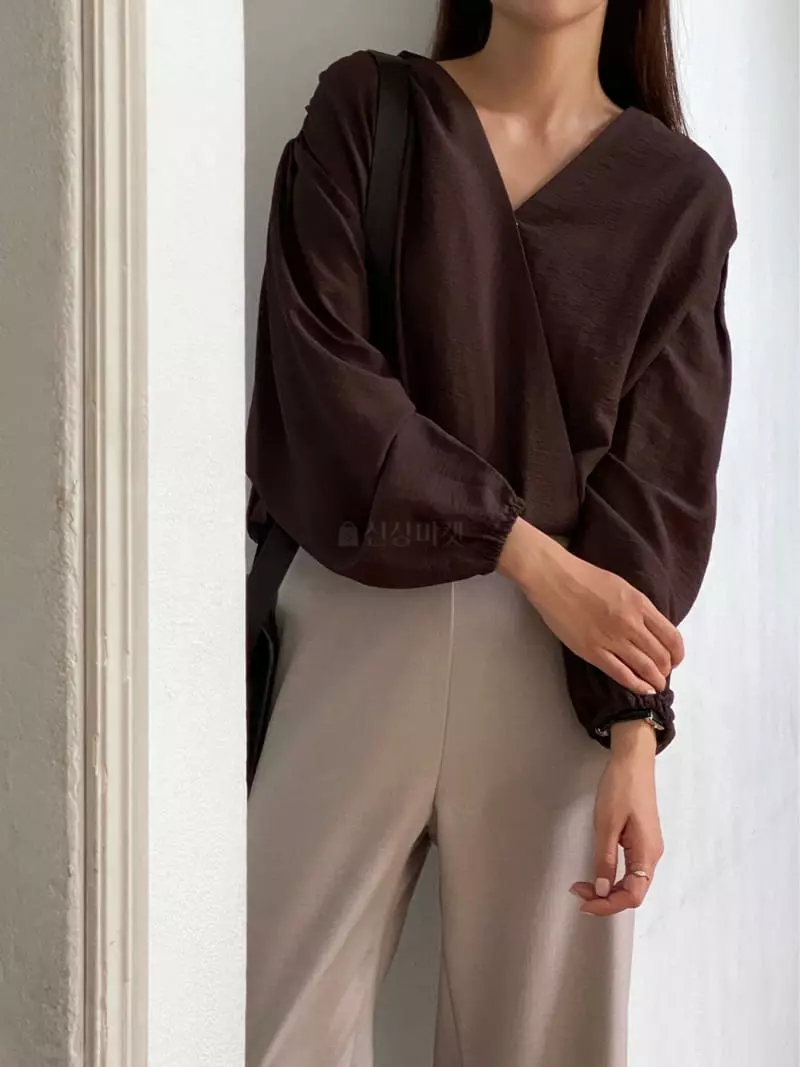 Vineyard - Korean Women Fashion - #womensfashion - From Wrap Blouse - 2