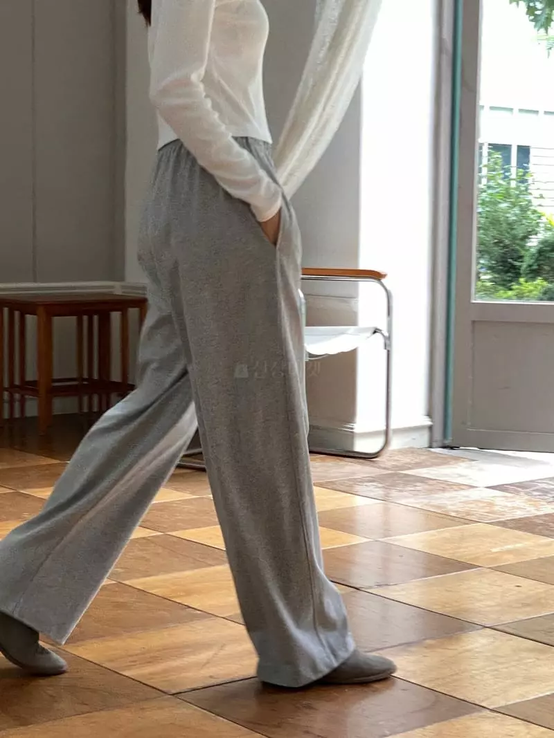 Vineyard - Korean Women Fashion - #womensfashion - Hard Terry Pants - 3