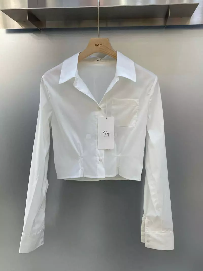 Want - Korean Women Fashion - #momslook - Crop Shirt - 10