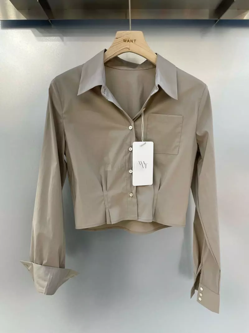 Want - Korean Women Fashion - #momslook - Crop Shirt - 8