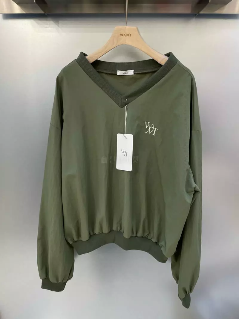 Want - Korean Women Fashion - #momslook - Want Nylon Sweatshirt - 3