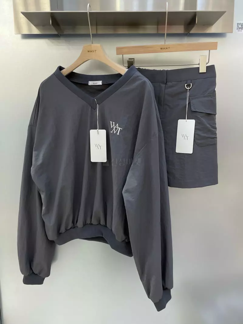 Want - Korean Women Fashion - #momslook - Want Nylon Sweatshirt - 5