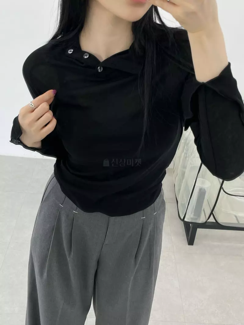 Want - Korean Women Fashion - #momslook - Ash Half Turtleneck Tee - 6