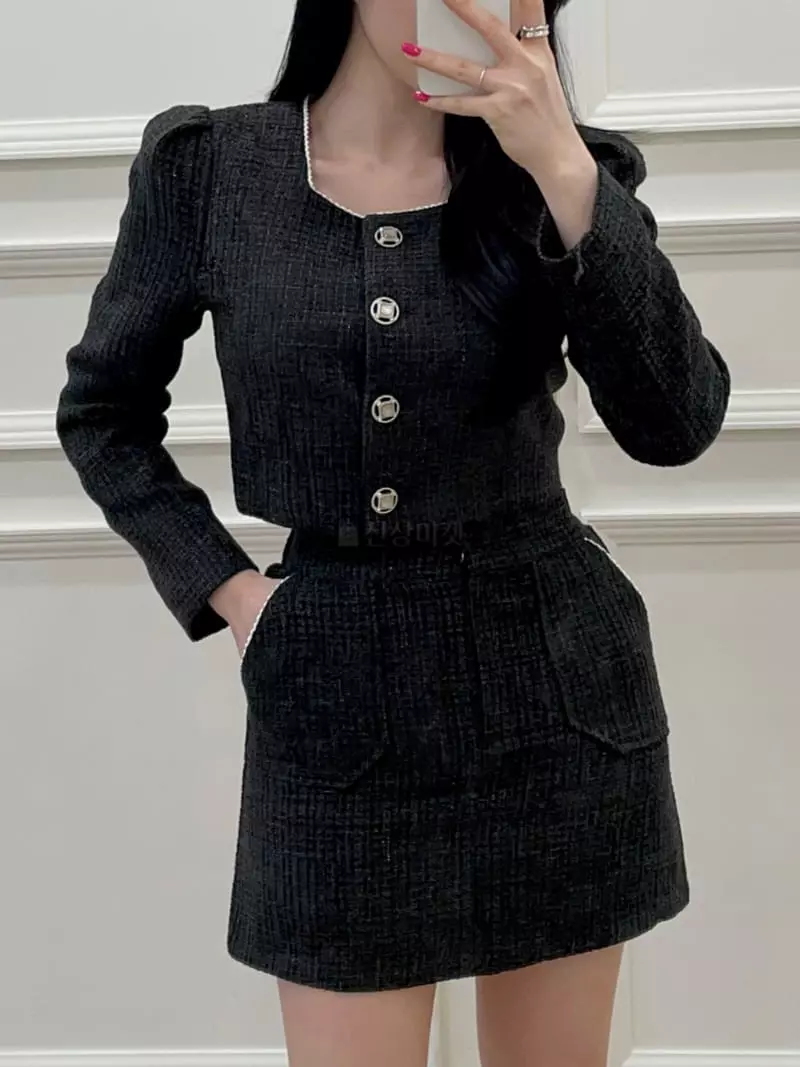 Want - Korean Women Fashion - #momslook - Adell Twid Skirt - 11