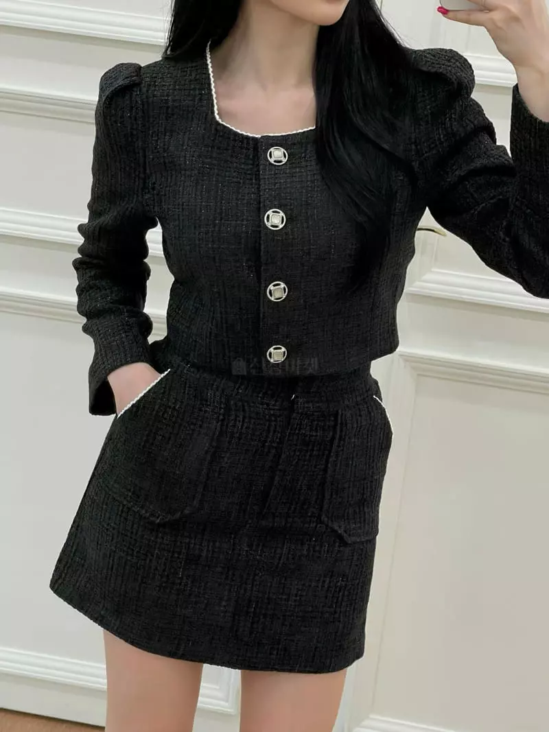 Want - Korean Women Fashion - #womensfashion - Adell Twid Jacket - 4