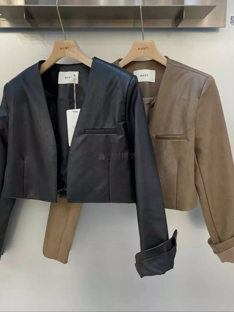 Want - Korean Women Fashion - #momslook - Chick Leatehr Jacket