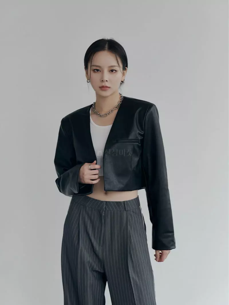 Want - Korean Women Fashion - #momslook - Chick Leatehr Jacket - 3