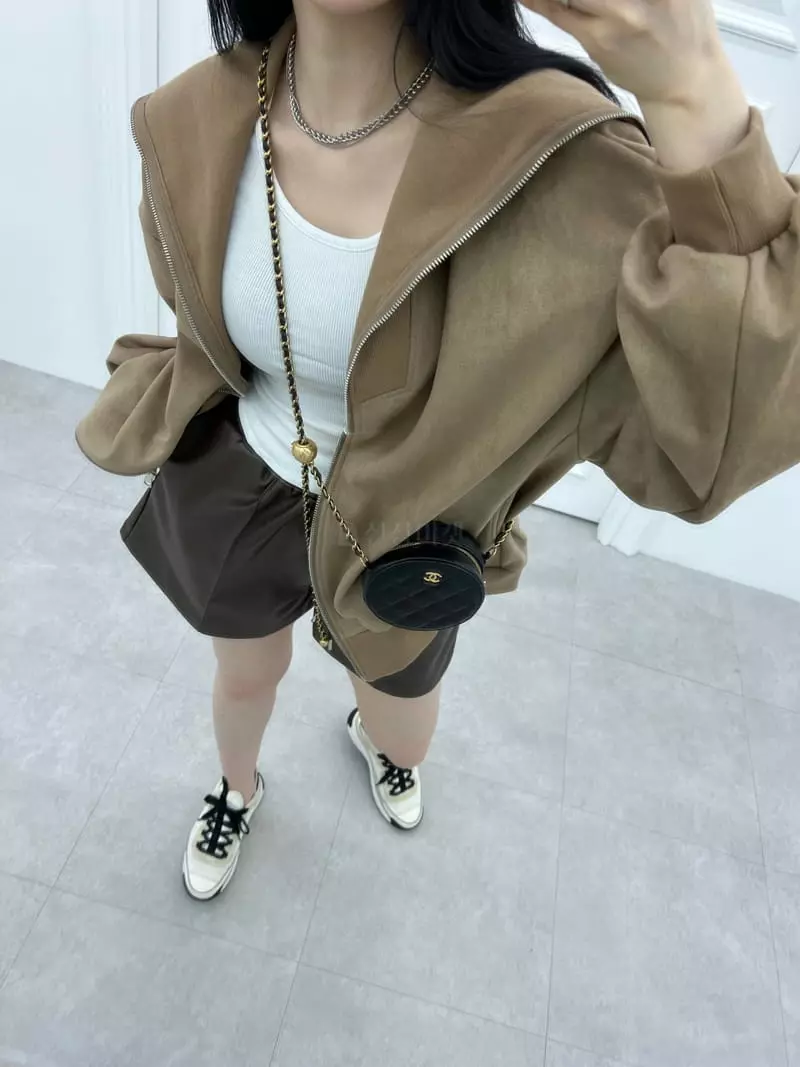 Want - Korean Women Fashion - #momslook - Suede Zip-up - 2