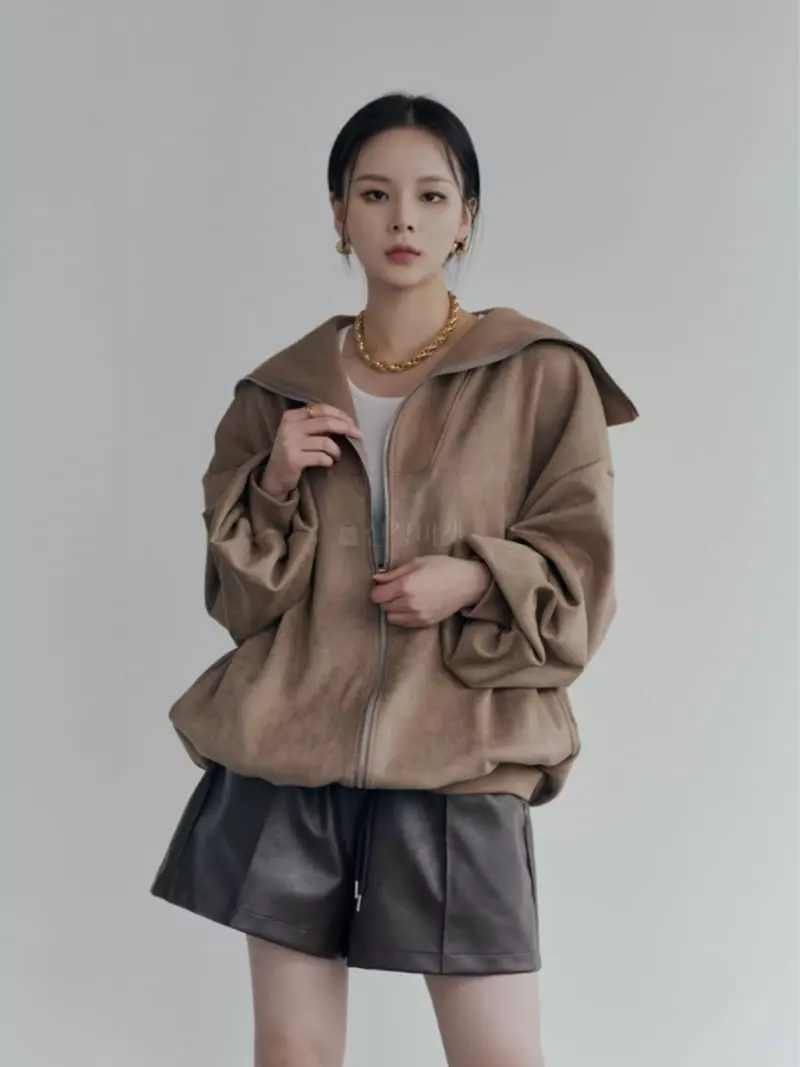 Want - Korean Women Fashion - #womensfashion - Suede Zip-up - 4