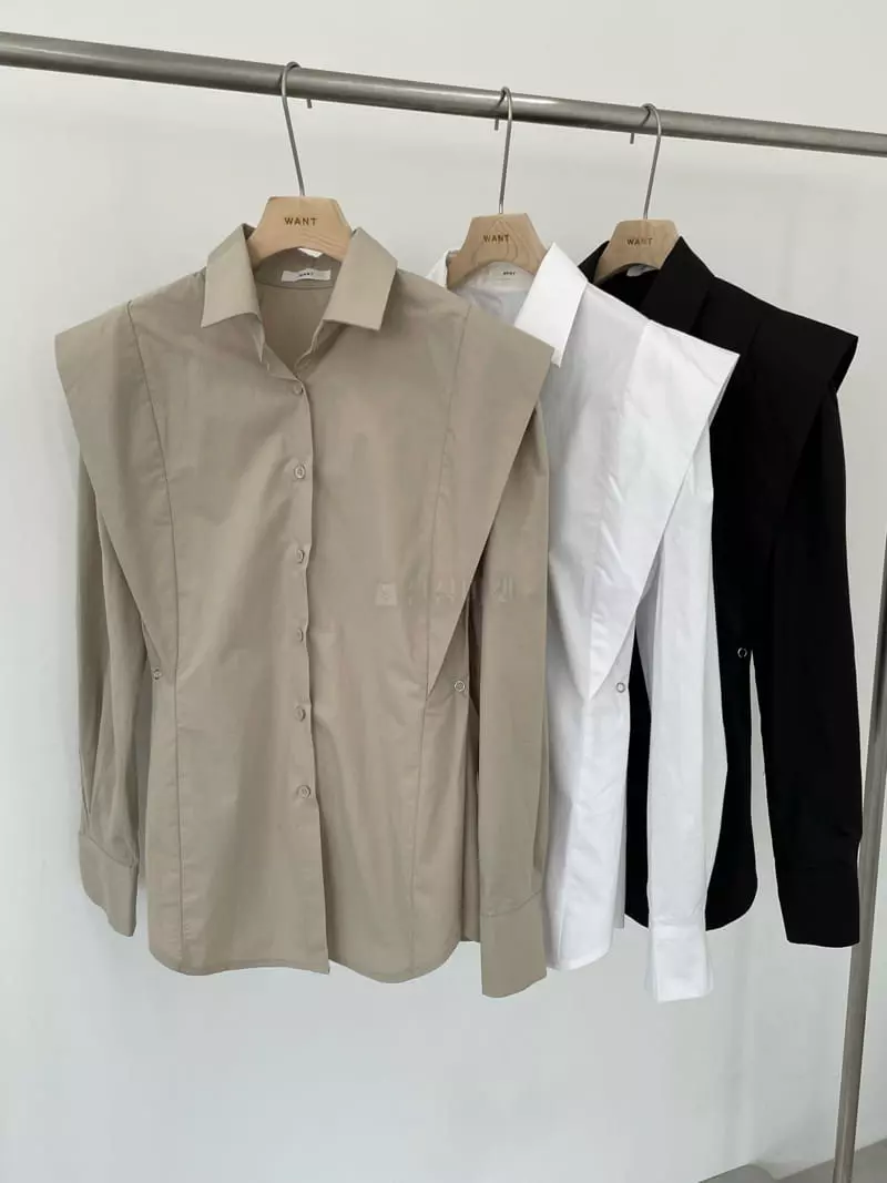 Want - Korean Women Fashion - #momslook - Snap Edge Shirt - 3