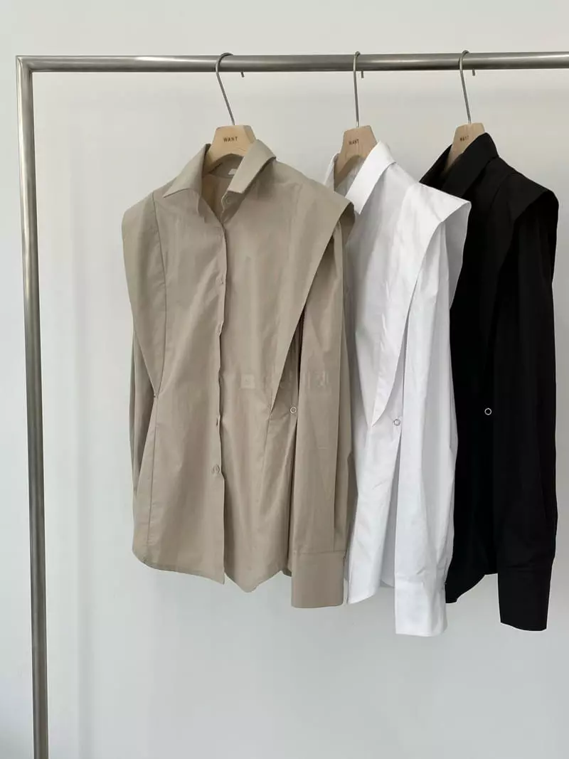 Want - Korean Women Fashion - #momslook - Snap Edge Shirt - 4