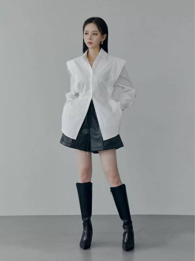 Want - Korean Women Fashion - #restrostyle - Snap Edge Shirt - 10