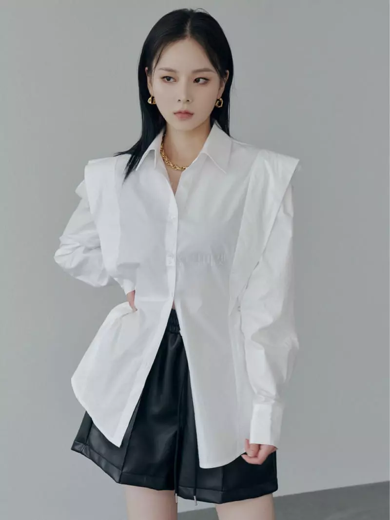 Want - Korean Women Fashion - #romanticstyle - Snap Edge Shirt - 11