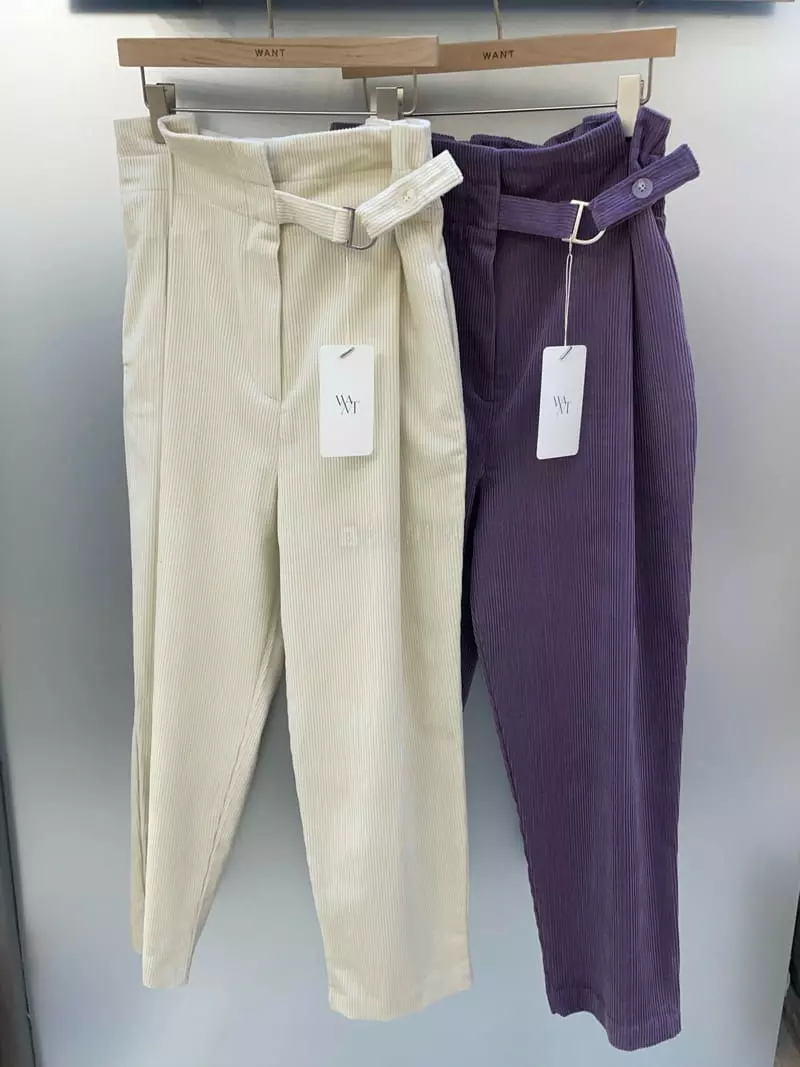 Want - Korean Women Fashion - #romanticstyle - Rib Buckle Pants - 3