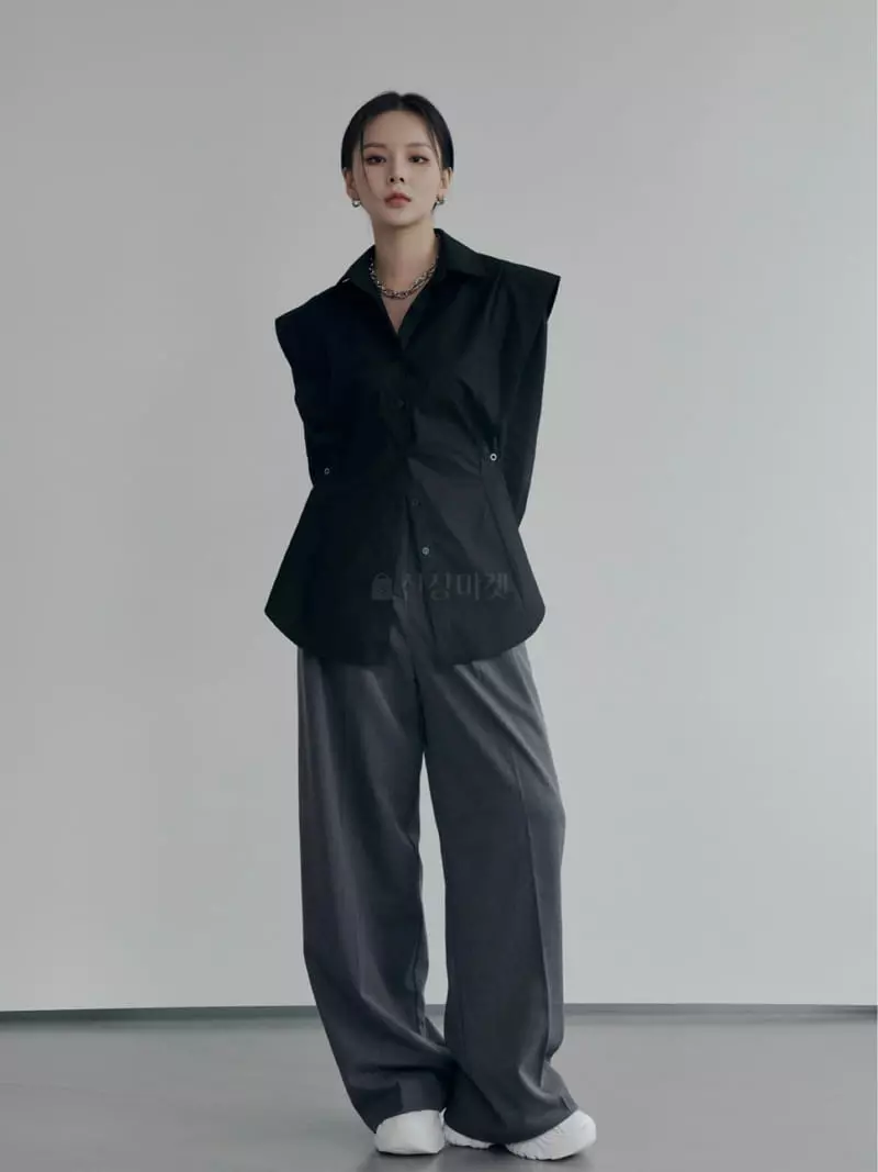 Want - Korean Women Fashion - #vintageinspired - Snap Edge Shirt - 7