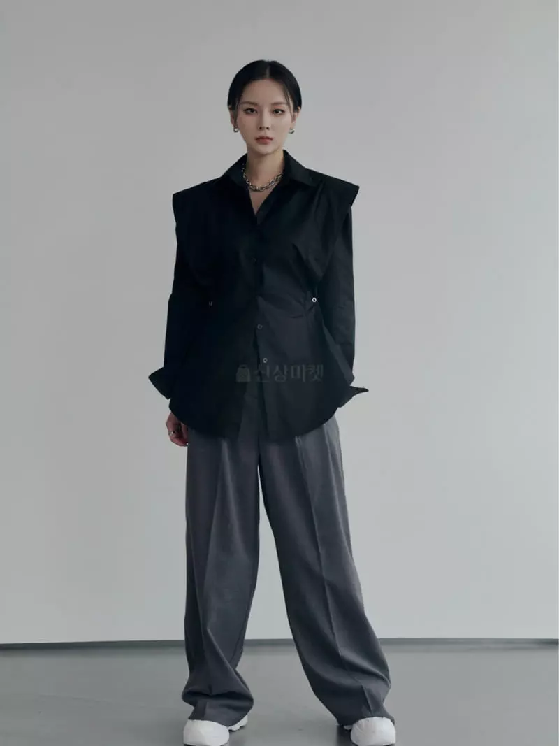 Want - Korean Women Fashion - #vintagekidsstyle - Snap Edge Shirt - 8