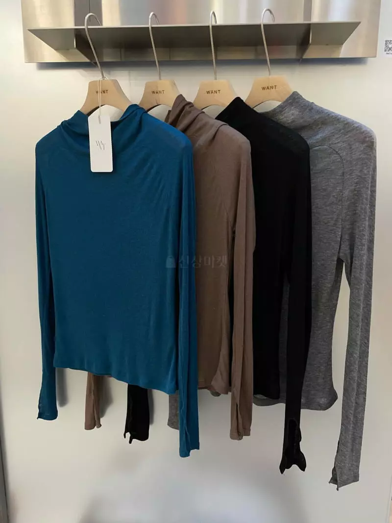 Want - Korean Women Fashion - #womensfashion - Ash Half Turtleneck Tee - 3