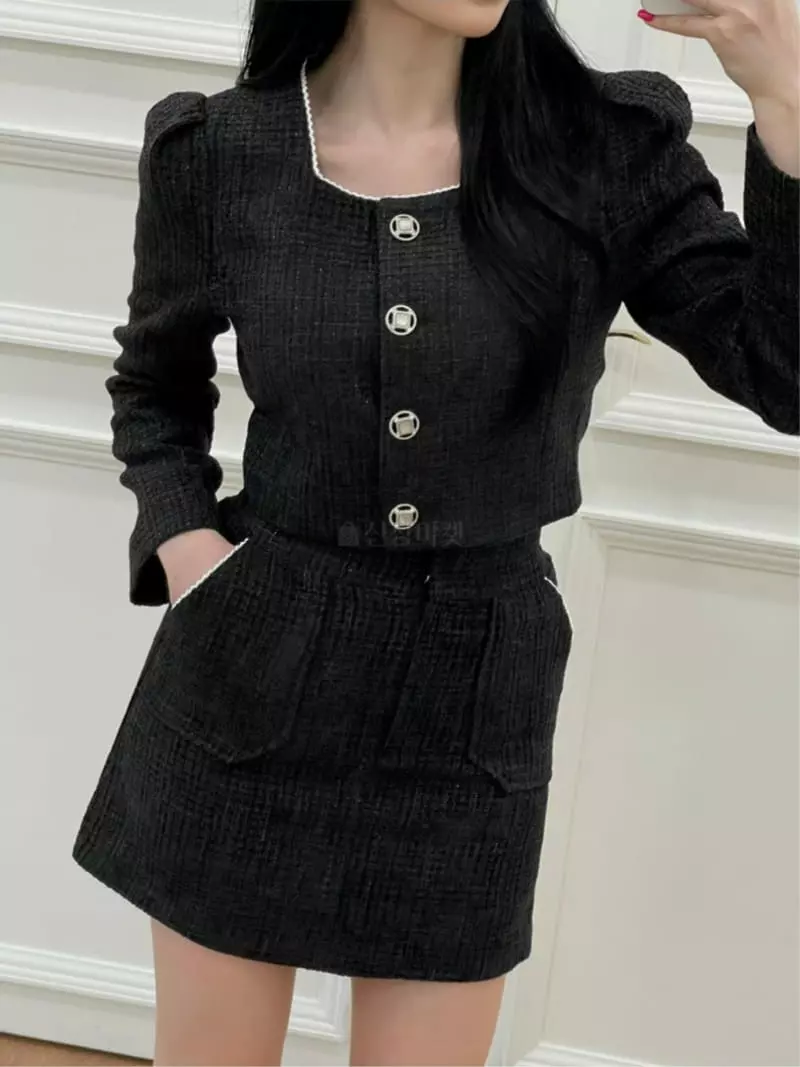 Want - Korean Women Fashion - #womensfashion - Adell Twid Skirt - 12