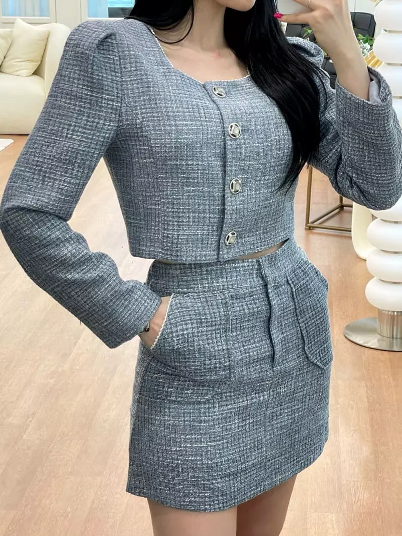 Want - Korean Women Fashion - #womensfashion - Adell Twid Jacket - 5